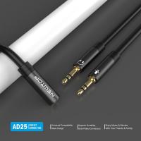 NEWTOP AD25 ADATTATORE JACK AUDIO DA 3.5MM F MICROFONO + 3.5 F AUDIO A JACK 3.5MM M 4 PIN