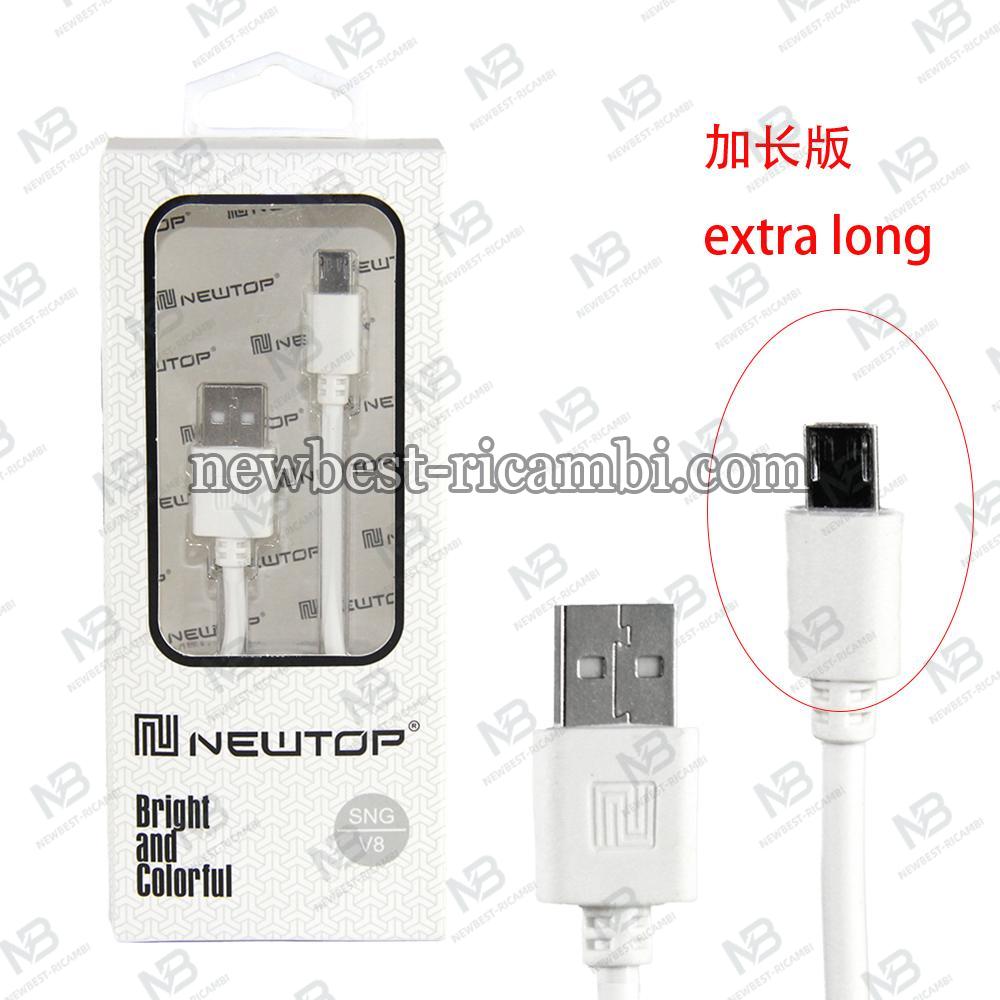 NEWTOP BASIC USB 1M MICRO USB - V8 - I9500 White