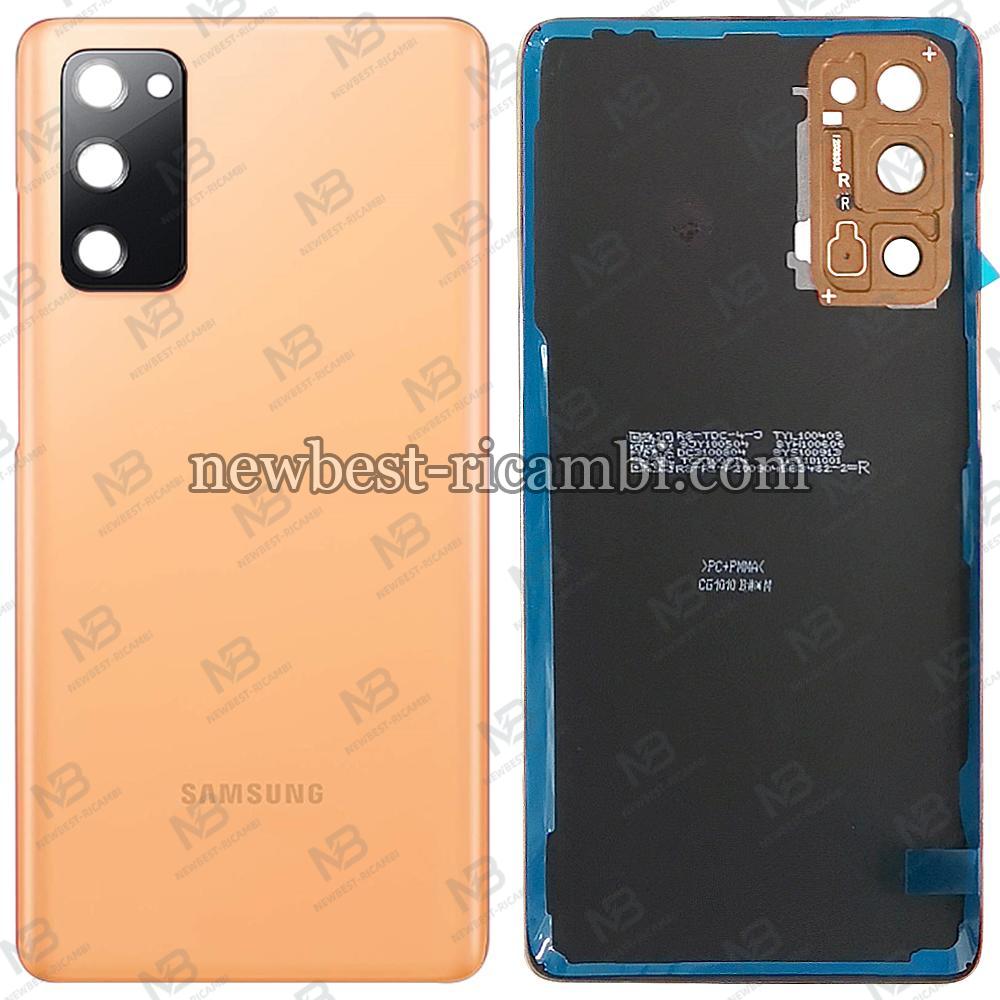 Samsung galaxy S20 FE G781 5G back cover+camera glass orange original