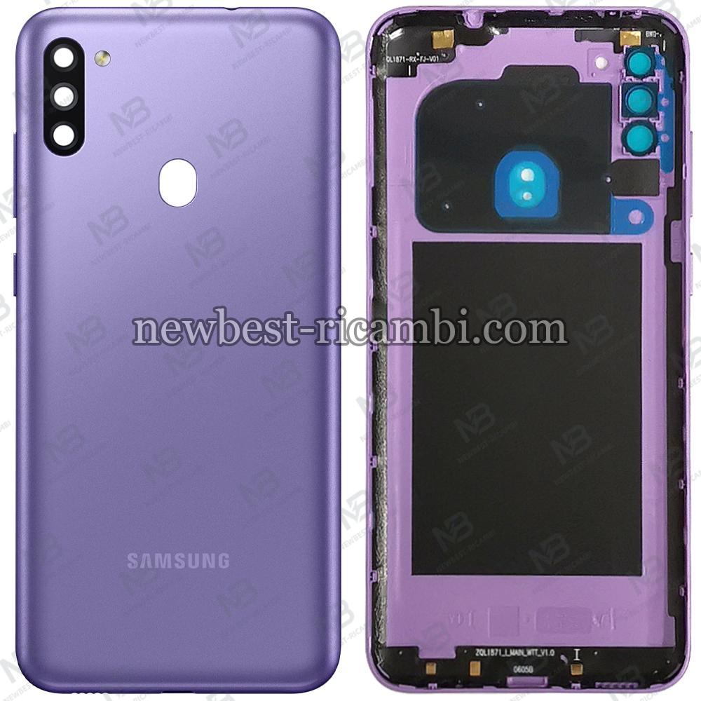 Samsung galaxy M11 M115 back cover+camera glass purple original