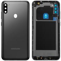 Samsung galaxy M11 M115 back cover+camera glass black original