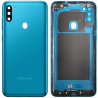 Samsung galaxy M11 M115 back cover+camera glass blue original