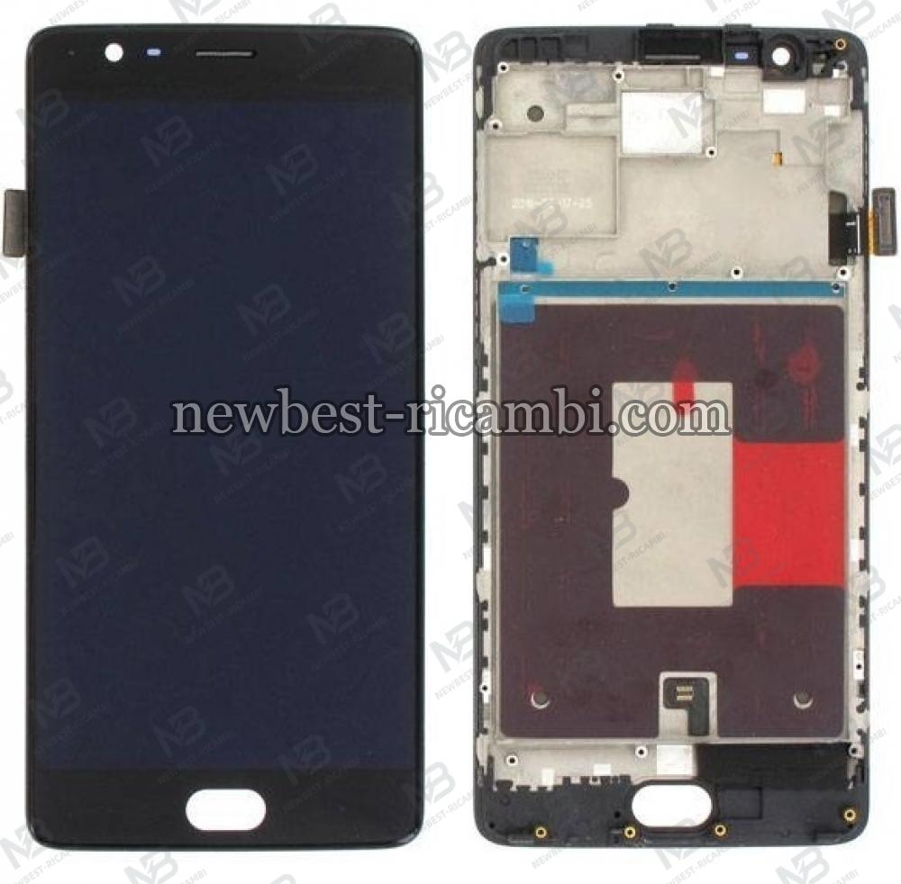 1 + 3 / One Plus 3 / 3T Touch + Lcd + Frame Black