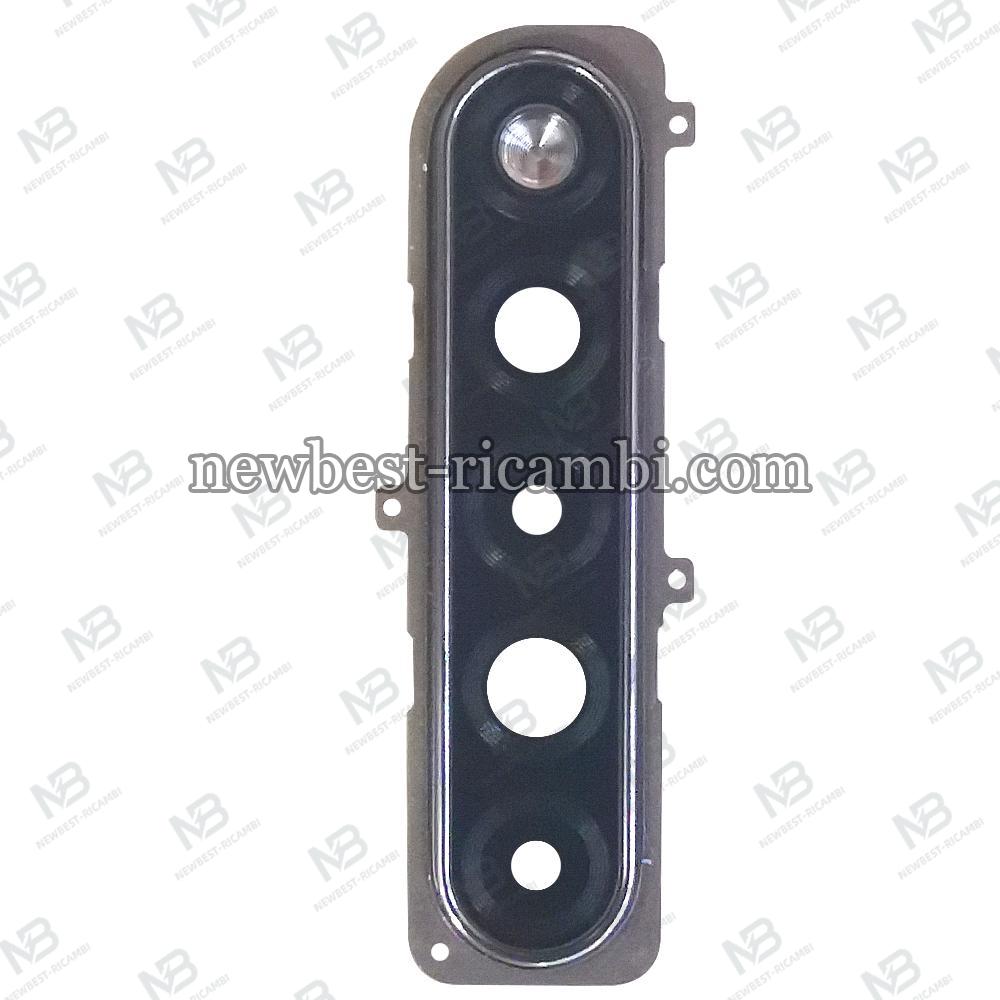 LG K51s camera glass+frame black