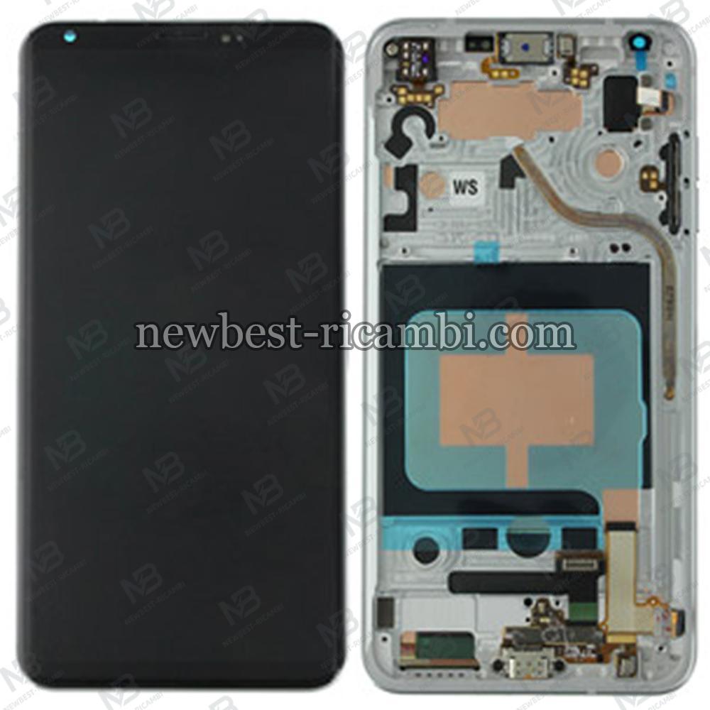 lg v30 h930 touch+lcd+frame silver original