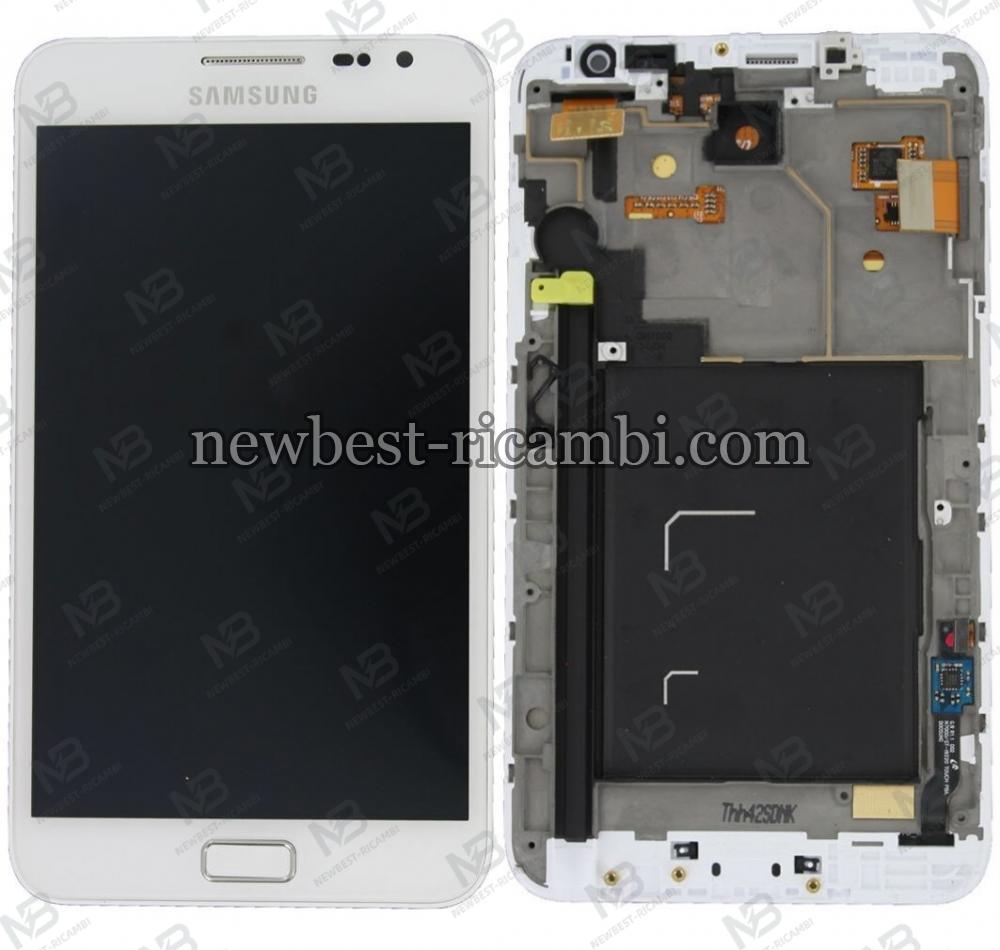 Samsung Galaxy Note N7000 Touch + Lcd + Frame White Service Pack