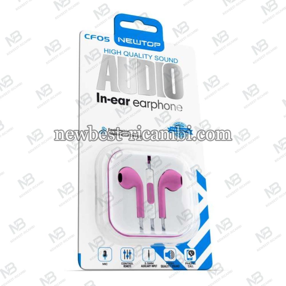 NEWTOP CF05 CUFFIE APL 5G-6G (Apple IOS device jack 3.5mm - Rosa)