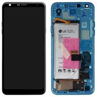 LG Q7 LMQ610EM touch+lcd+frame+battery blue dual sim