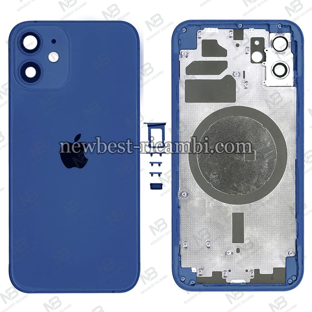 iPhone 12 back cover with frame blue OEM