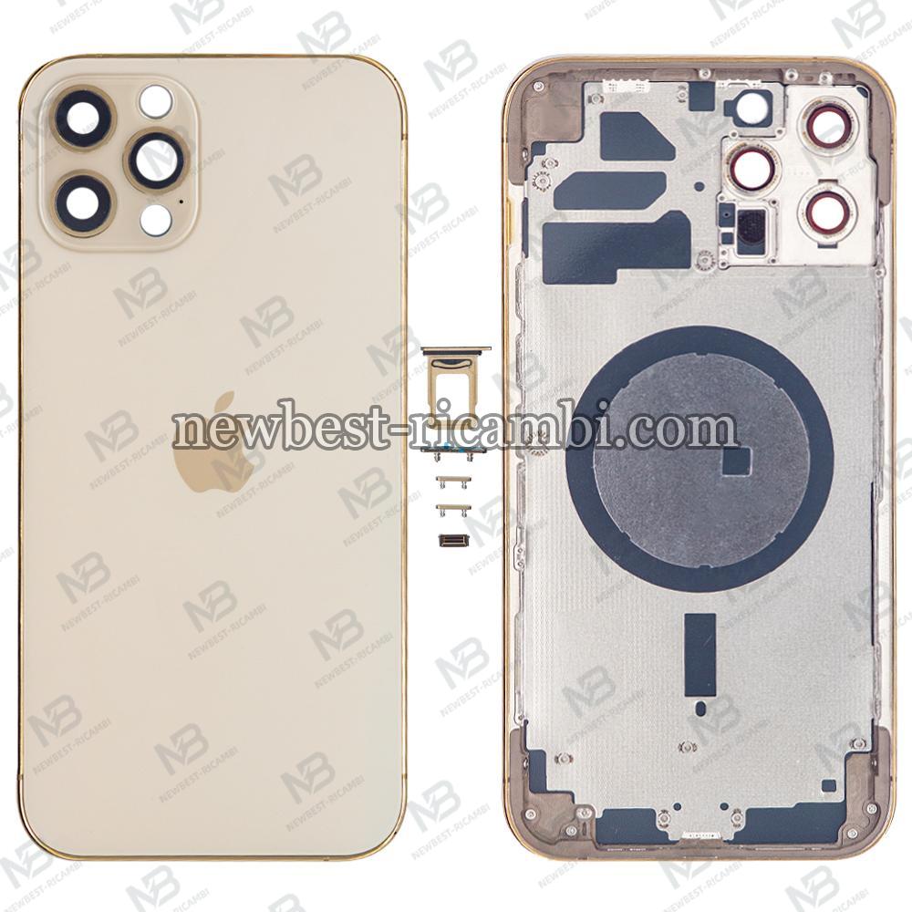 iPhone 12 Pro Max Back Cover With Frame Gold OEM