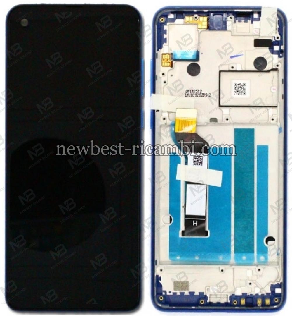Motorola One Vision XT1970 Touch + Lcd + Frame Blue Original
