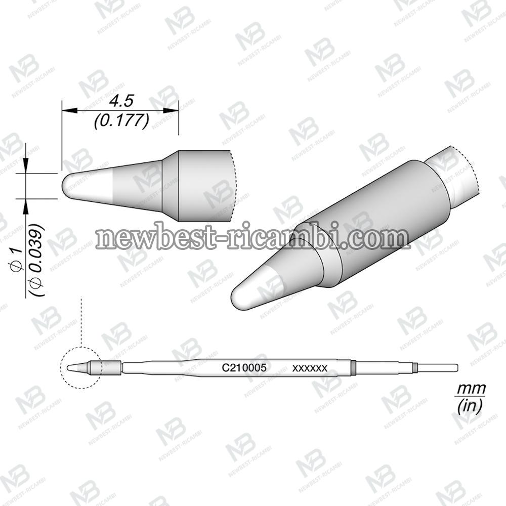Solder Jbc  C210005 Cartridge Conical Ø 1