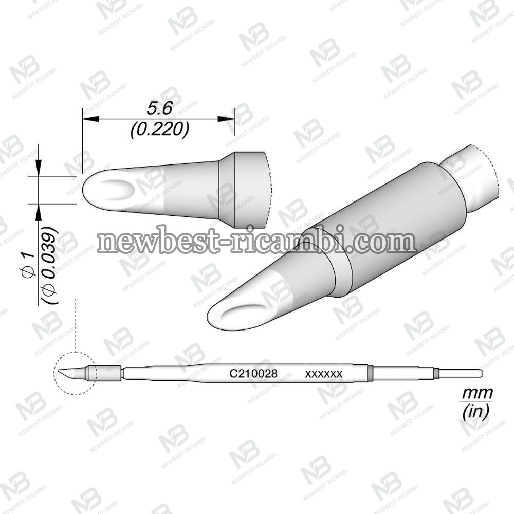 Solder Jbc  C210028 Cartridge Spoon Ø 1