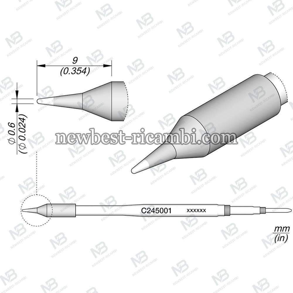 Jbc C245001 Cartridge Conical Ø 0.6