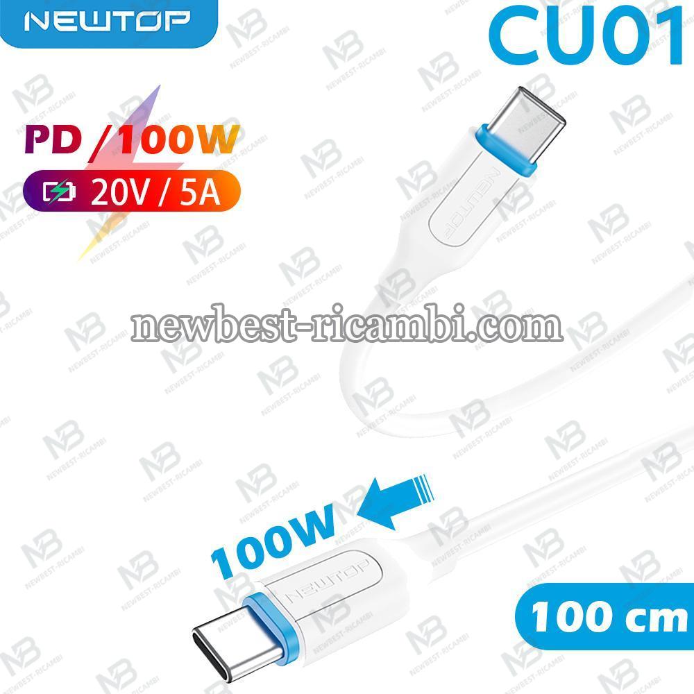 NEWTOP CU01 CAVO 100CM TYPE-C/TYPE-C MAX 20V/5A