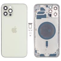 iPhone 12 Pro Max Back Cover With Frame Silver OEM