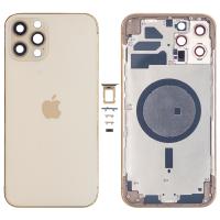 iPhone 12 Pro Max Back Cover With Frame Gold OEM