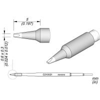 Solder Jbc  C210021 Cartridge Chisel 0.6 x 0.3