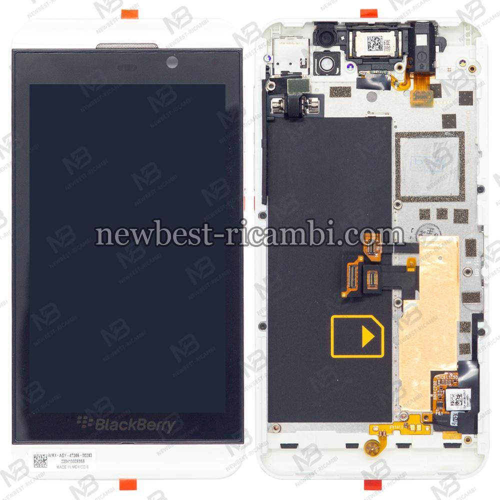 blackberry z10 4g touch+lcd+frame white