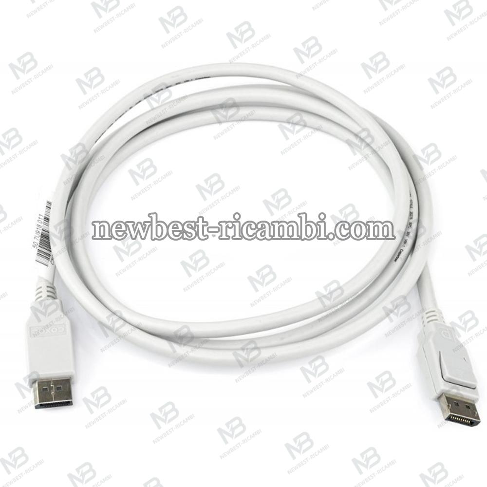 DAEC COXOC 6ft DisplayPort M-M Video Cable 50-7C518-001 50.7C518.001-R w/Ferrite White