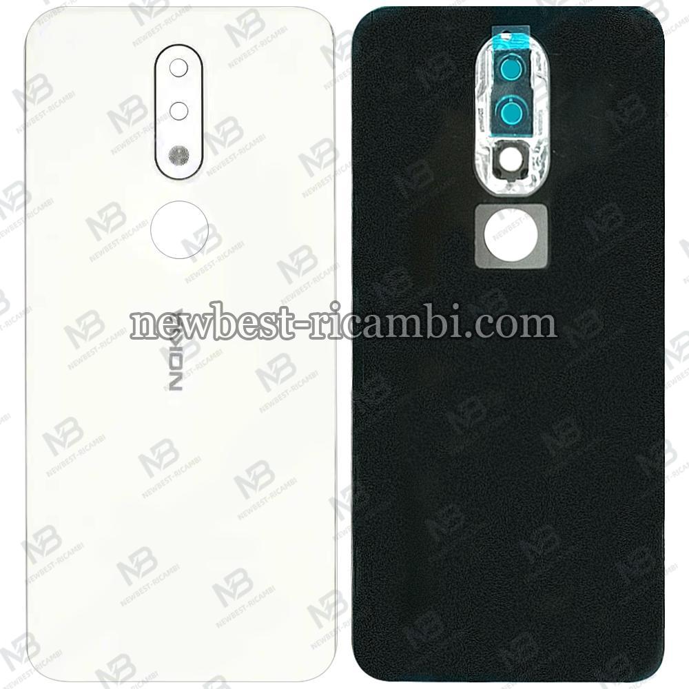 nokia 6.1 plus back cover+camera glass white