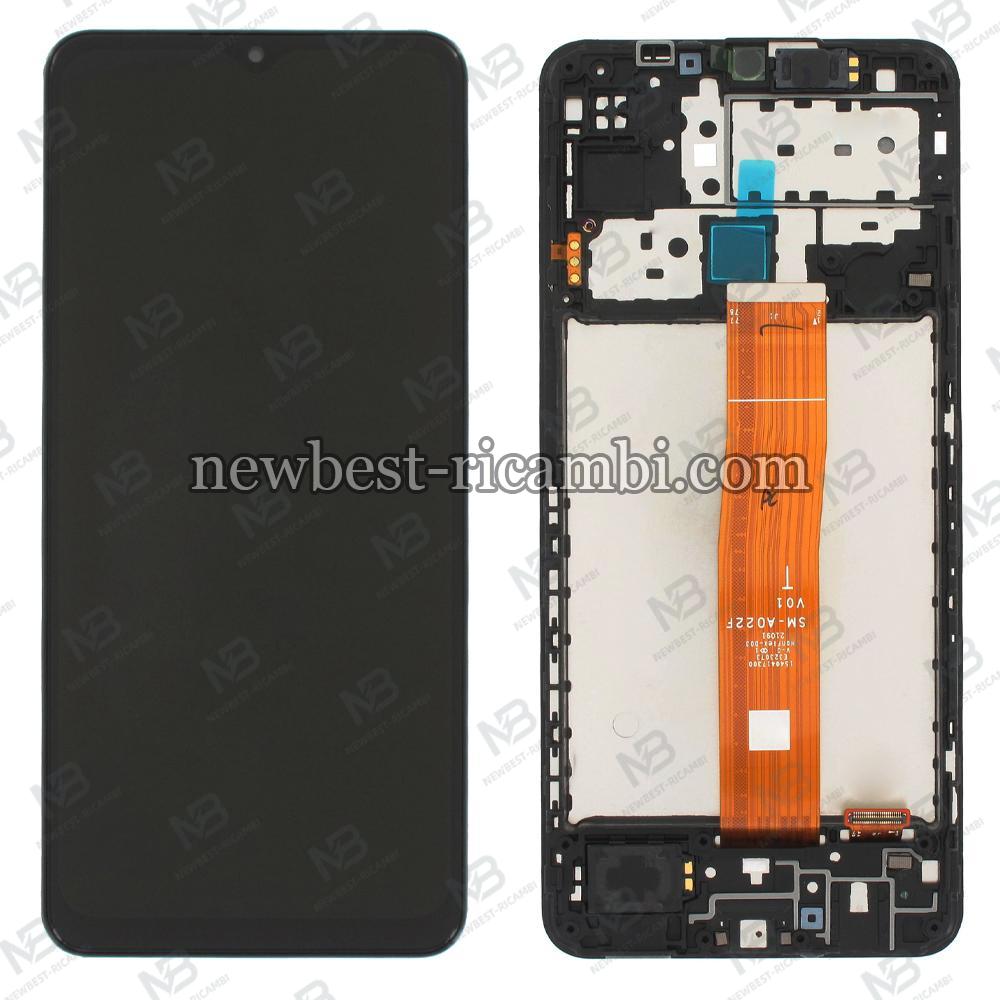 Samsung Galaxy M12 2021 M127 Touch + Lcd + Frame Black Service Pack