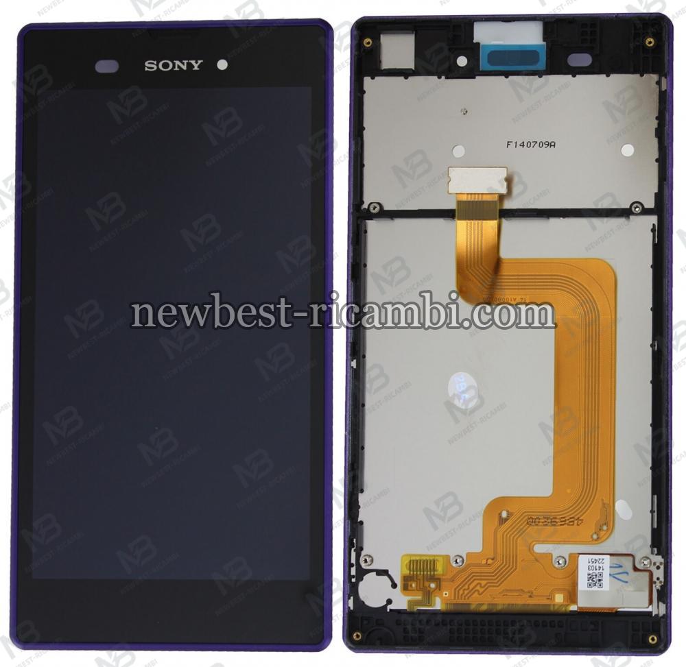 Sony Xperia T3 M50w D5102 D5103 Touch+Lcd+Frame Purple Original
