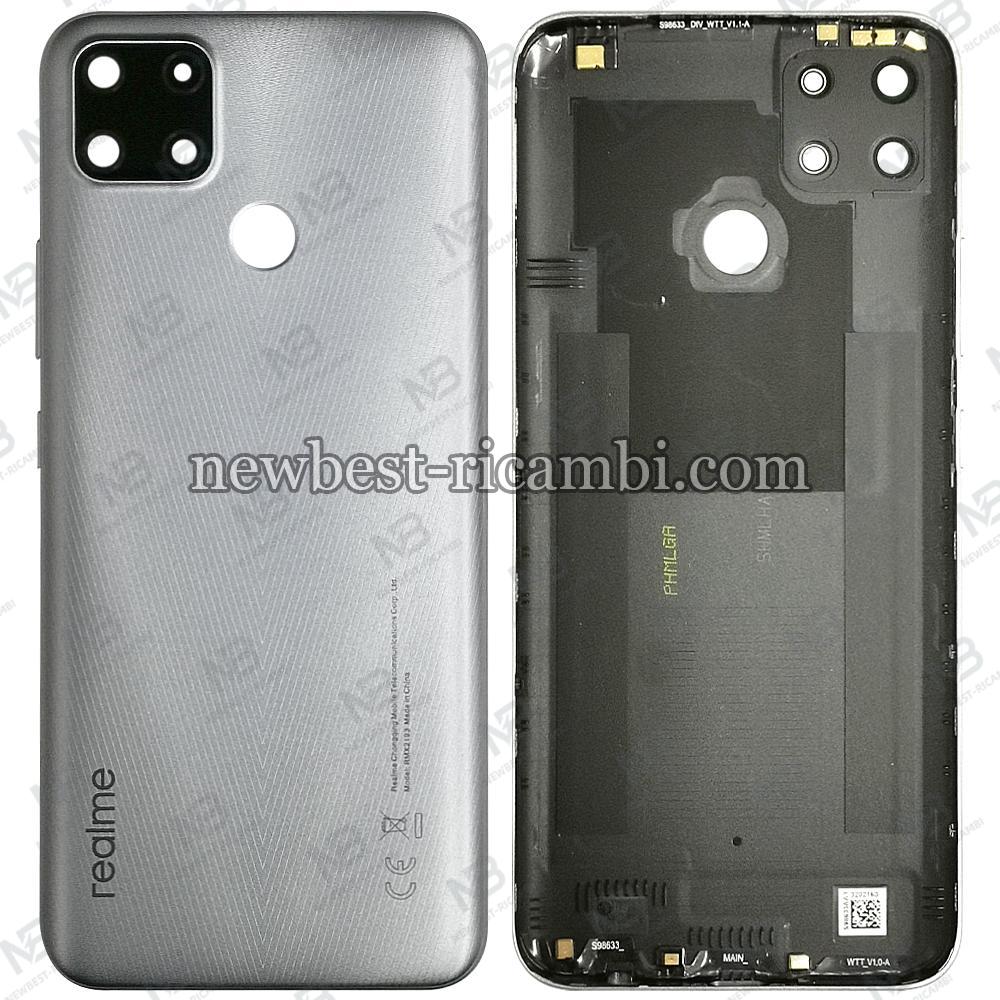 Realme 7i Rmx2193  Back Cover Silver + Camera Glass Original