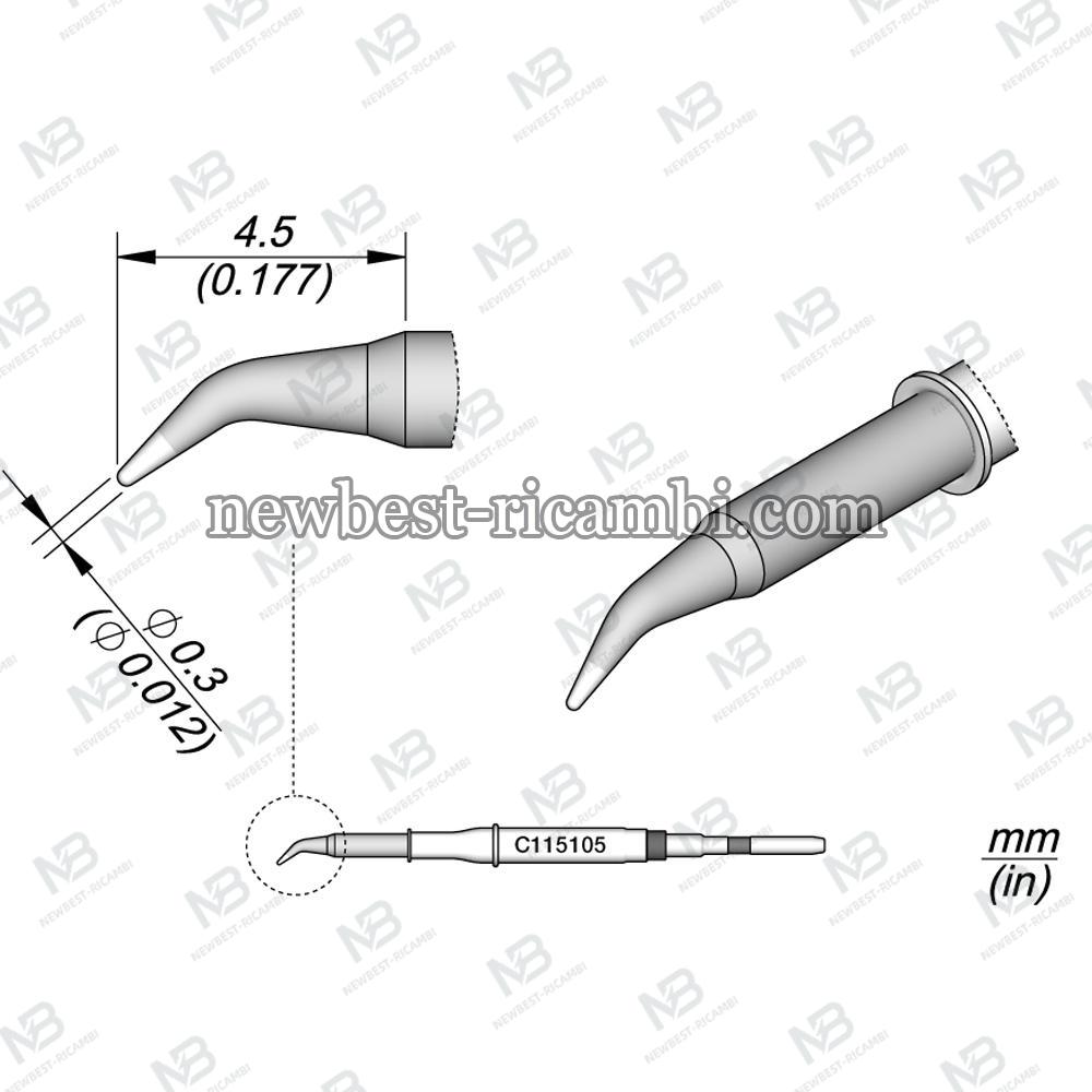 Solder Jbc C115105 Conical Bent Ø 0.3