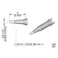 Solder Jbc C115108 Cartridge Chisel 0.6x0.3