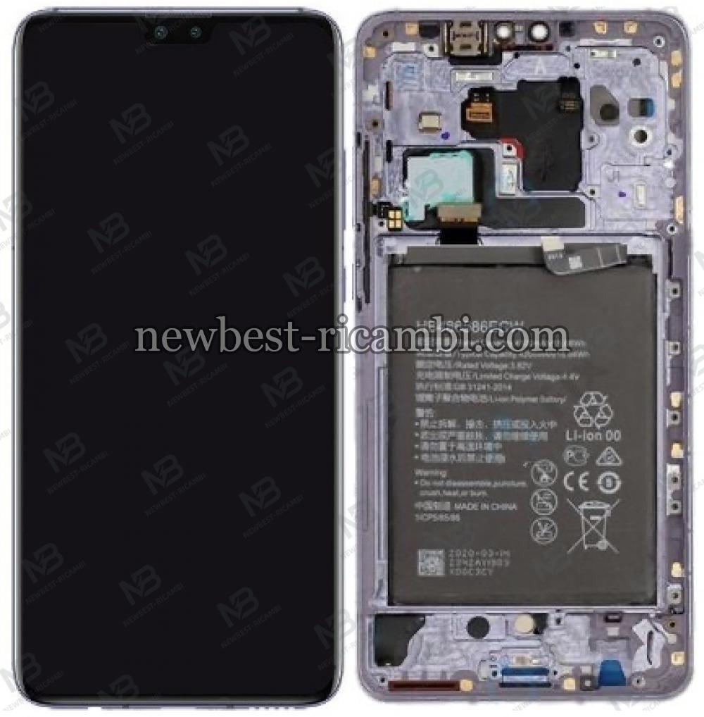 Huawei Mate 30 Touch+Lcd + Frame + Battery Silver Service Pack