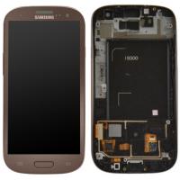 samsung galaxy s3 i9300 touch+lcd+frame brown original Service Pack