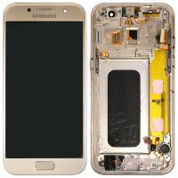 Samsung Galaxy A3 2017 A320f Touch+Lcd+Frame Gold Used Grade AB