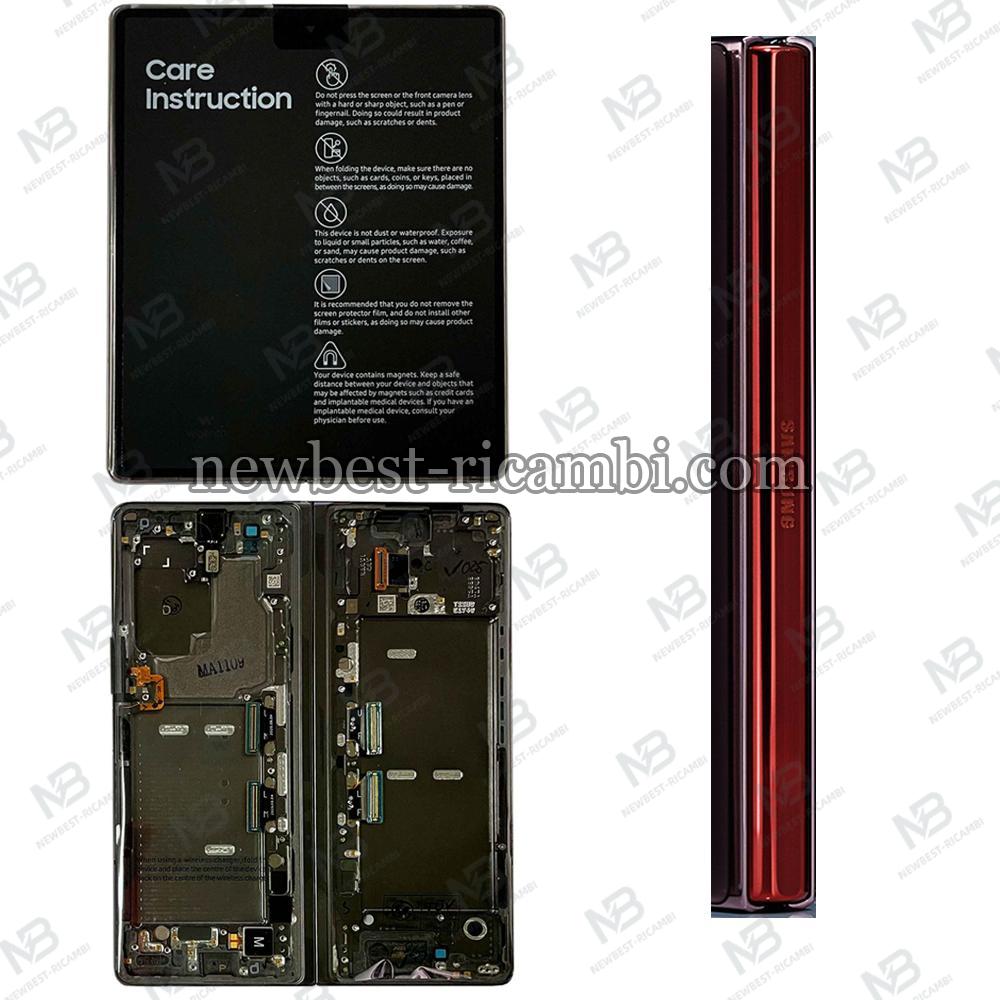 Samsung Galaxy Fold 2 5G F916 Touch + Lcd + Frame Black (Red Hinge) Service Pack