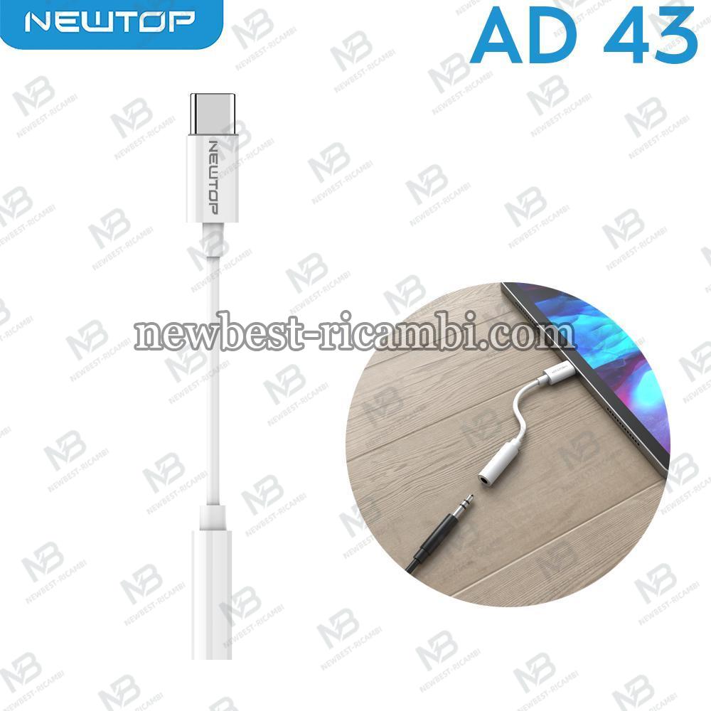 NEWTOP AD43 ADATTATORE TYPE-C/AUX 3.5F UNIVERSALE