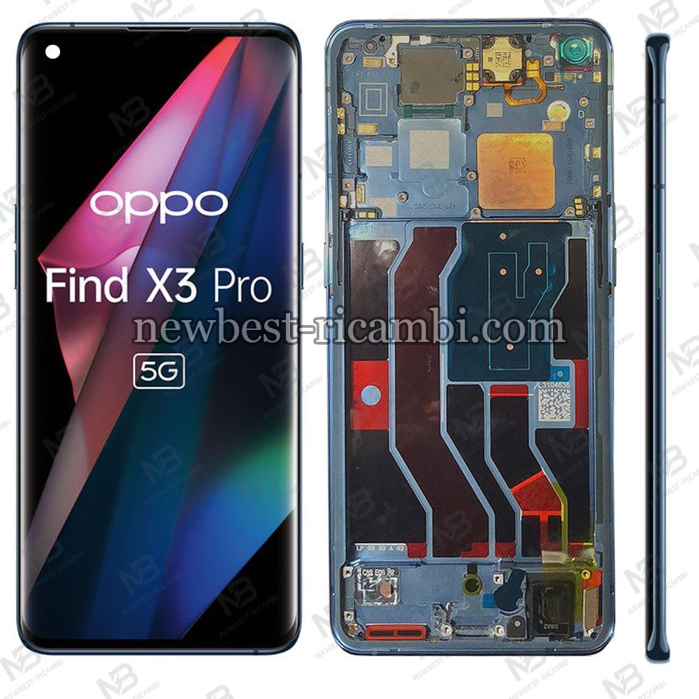 Oppo Find X3 Pro (CPH2173) Touch + Lcd + Frame Blue Service Pack