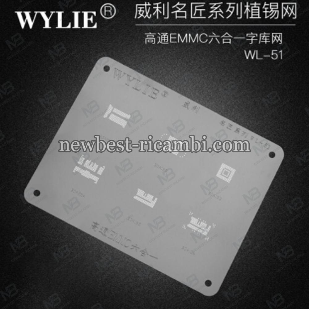 Wylie WL-51 BGA Reballing Stencil For Xiaomi Samsung Qualcomm BGA221 BGA153 BGA169 BGA254 BGA162 BGA186 Nand Flash EMMC