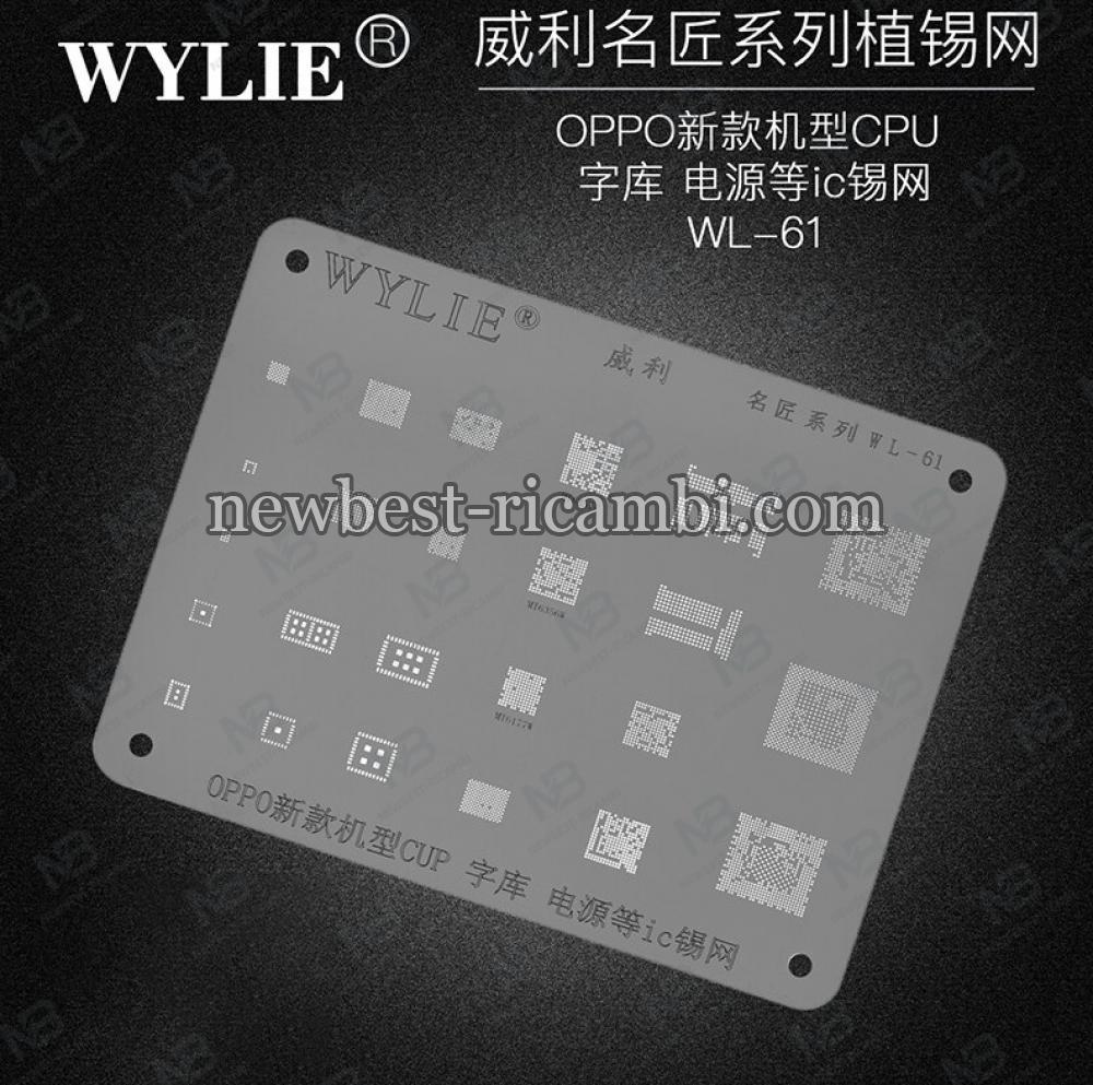 Wylie WL-61 BGA Reballing Stencil For OPPO MT6795W MT6177W MT6357V MSM8998 MSM8940 MT6797W CPU Power EMMC NAND IC CHIP T