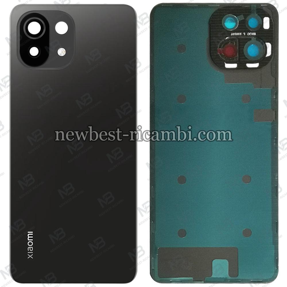 Xiaomi Mi 11 Lite 4G Back Cover + Camera Glass Black AAA (Opaco / Opaque)