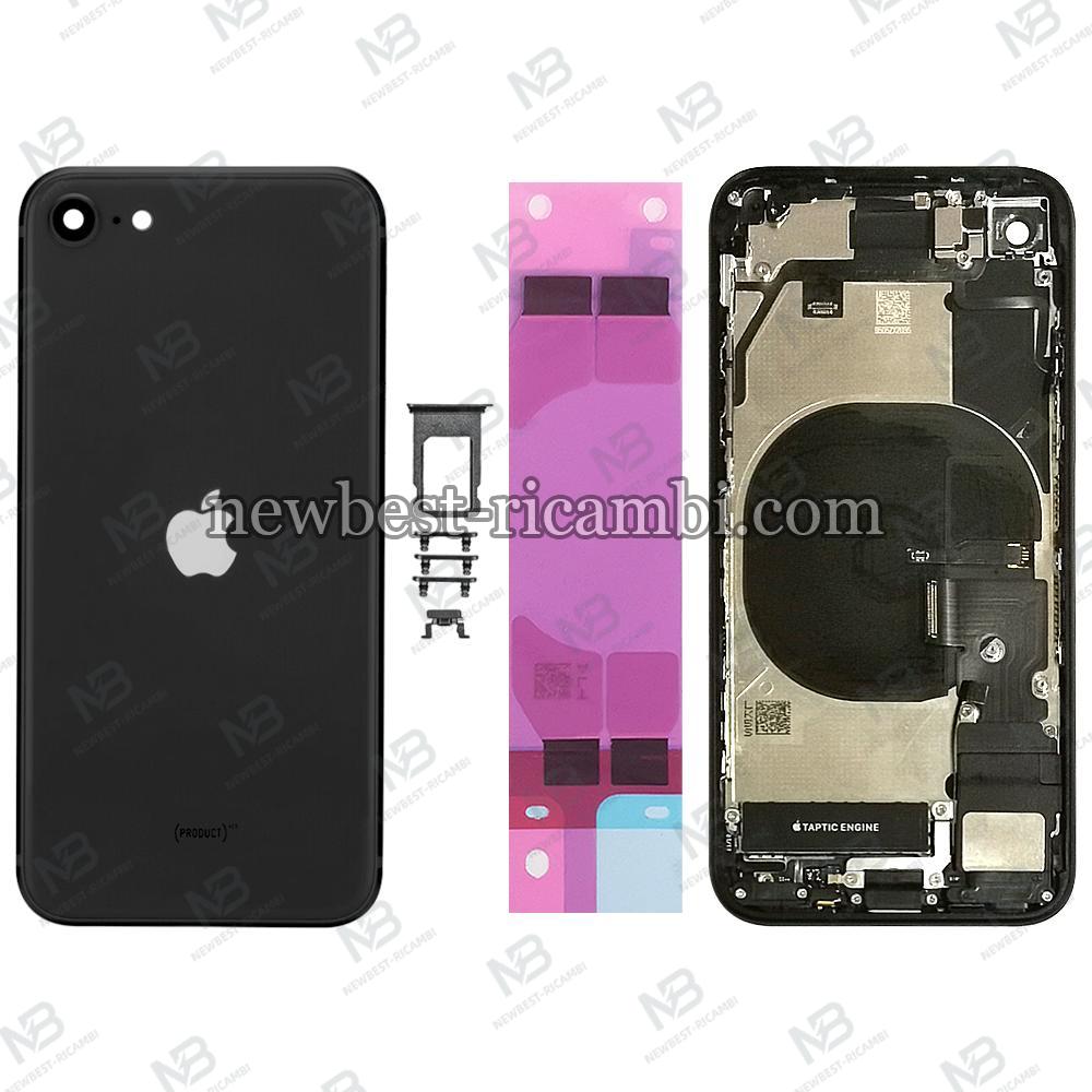 iPhone SE 2020/SE 2022 Back Cover With Frame Full Accessories Black OEM