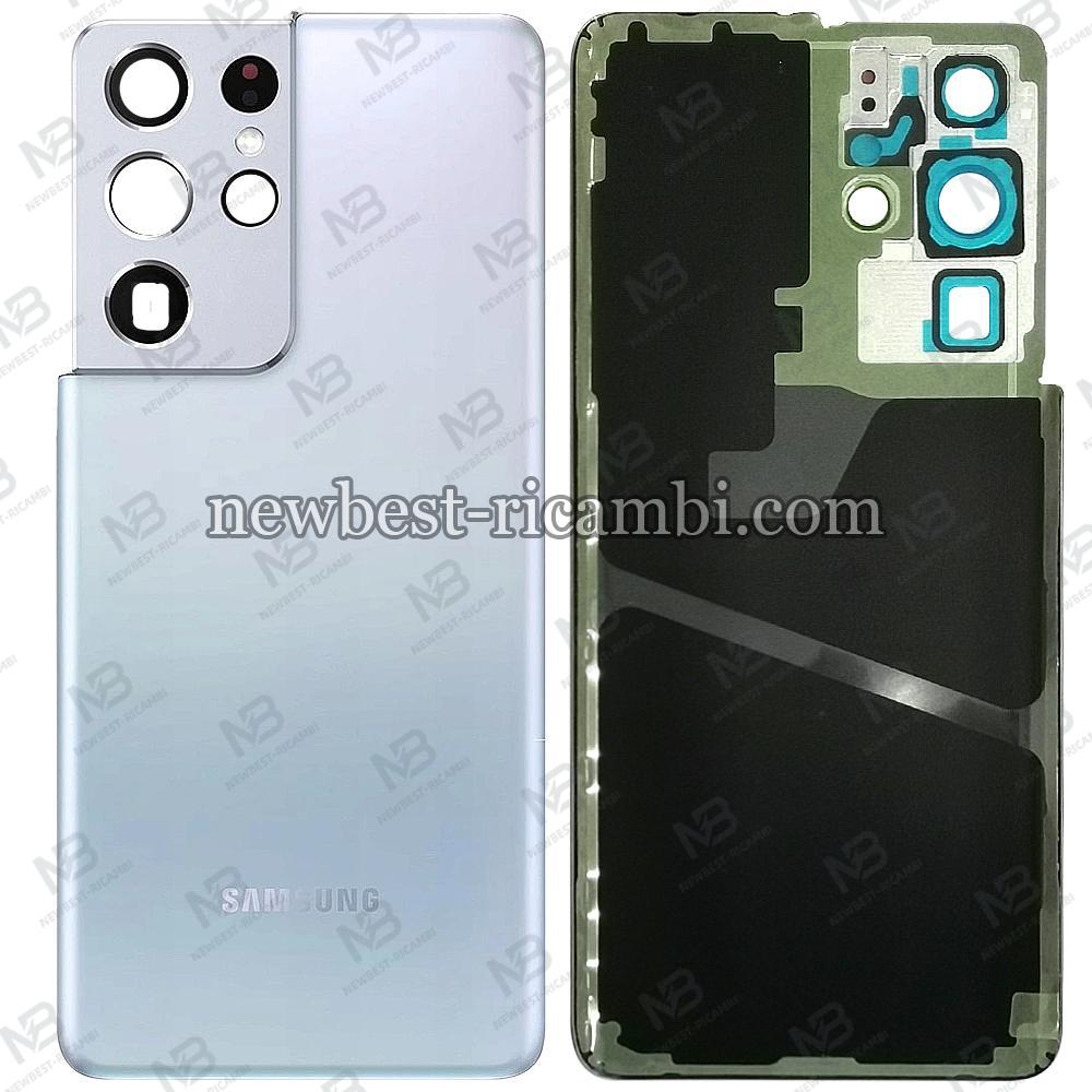 Samsung Galaxy S21 Ultra G998 back cover + camera glass phantom silver original