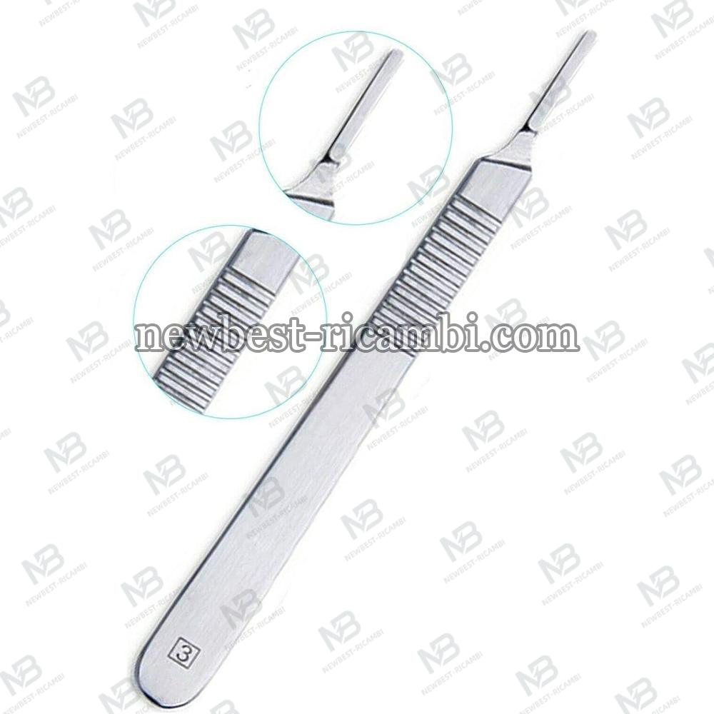 Super-Hand Stainless Steel Surgical Blad Handle #3 (Fit With #11,#12#,#15 Blades)