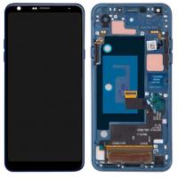 LG Q7 LMQ610EM touch+lcd+frame blue dual sim