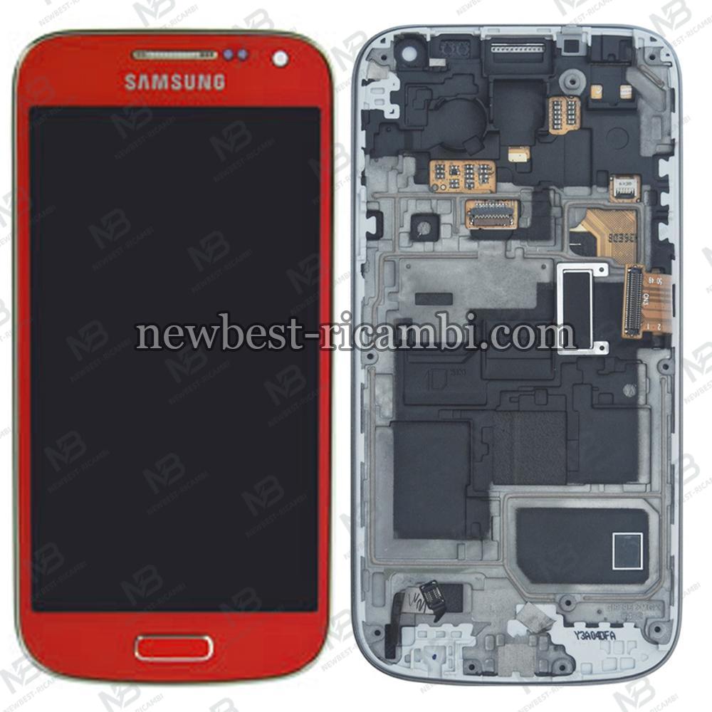 samsung s4 mini i9195 touch+lcd+frame orange original Service Pack