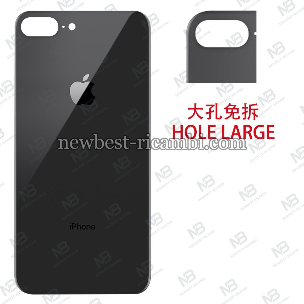 iphone 8 plus back cover black camera hole large