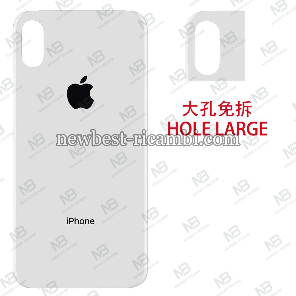 iphone x back cover white camera hole large