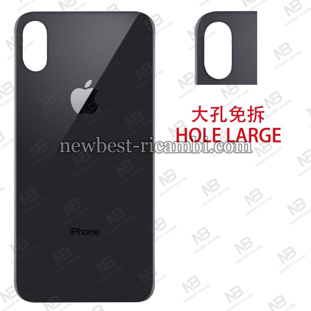 iphone x back cover black camera hole large