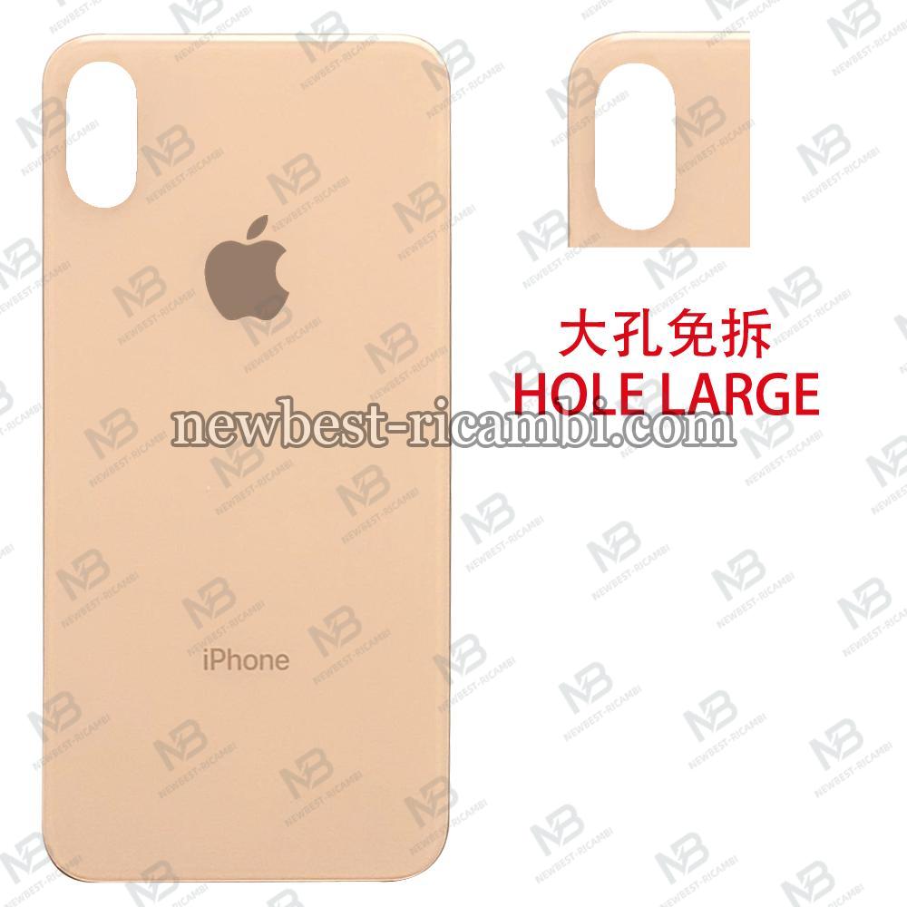 iphone xs max back cover gold camera hole large