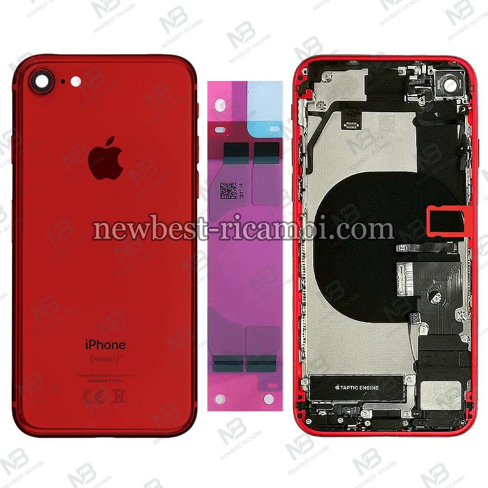 iphone 8g  back cover with frame full accessories red OEM