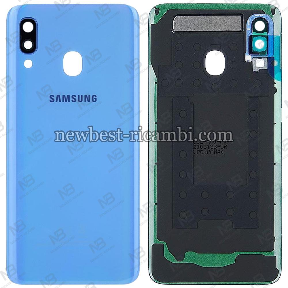 samsung galaxy a40 2019 a405f back cover+camera glass blue original